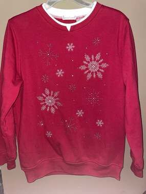 Hasting & Smith Vintage Christmas Holiday Festive Classic Sweater Sz Small Snow